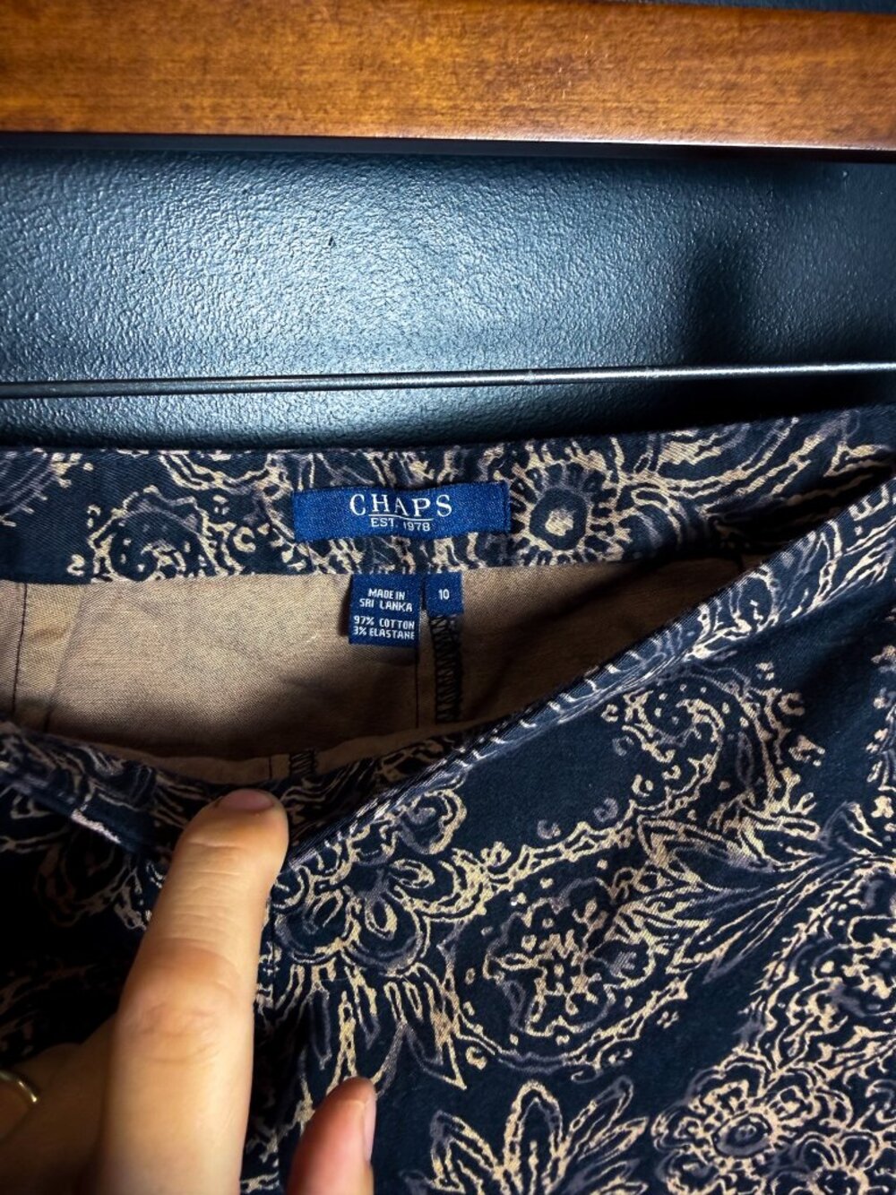 Chaps Patterned Capris - Picture 2 of 3